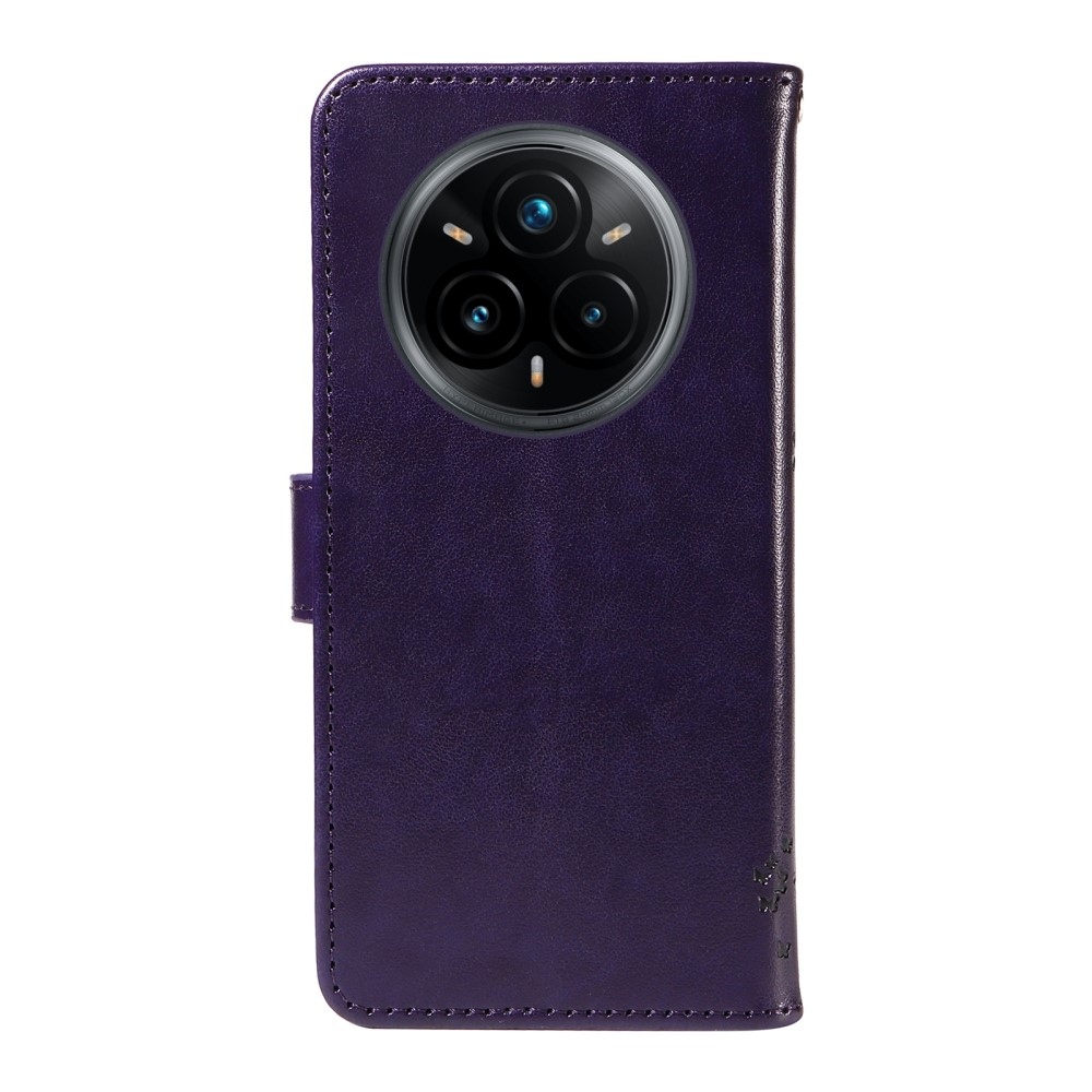 Fák könyvtáska a Realme 14 Pro+ 5G számára - sötét lila