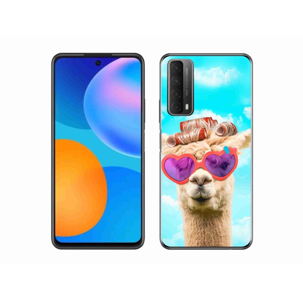 Zselés borítás mmCase a Huawei P Smart (2021) - szemüveges láma