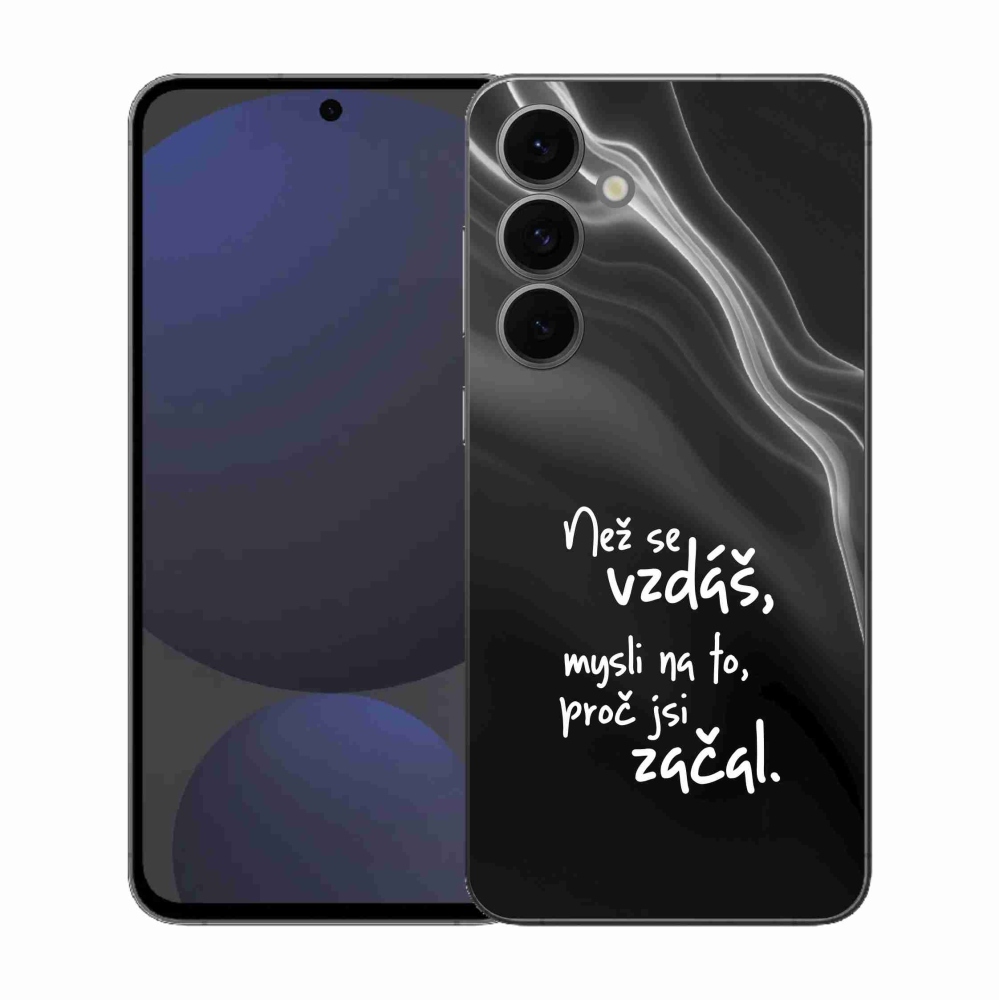 Gél borítás mmCase Samsung Galaxy S25 FE - idézet 2 fekete háttér