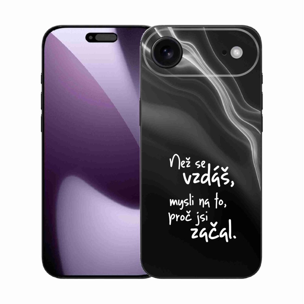 Gél borítás mmCase iPhone 17 Air készülékhez - idézet 2 fekete háttér