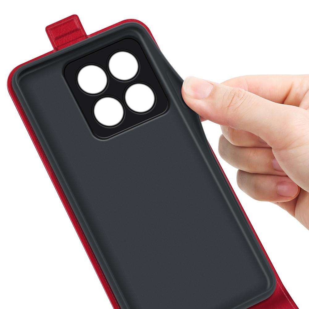 Függőleges könyvtáska Xiaomi 14 Pro-hoz - piros