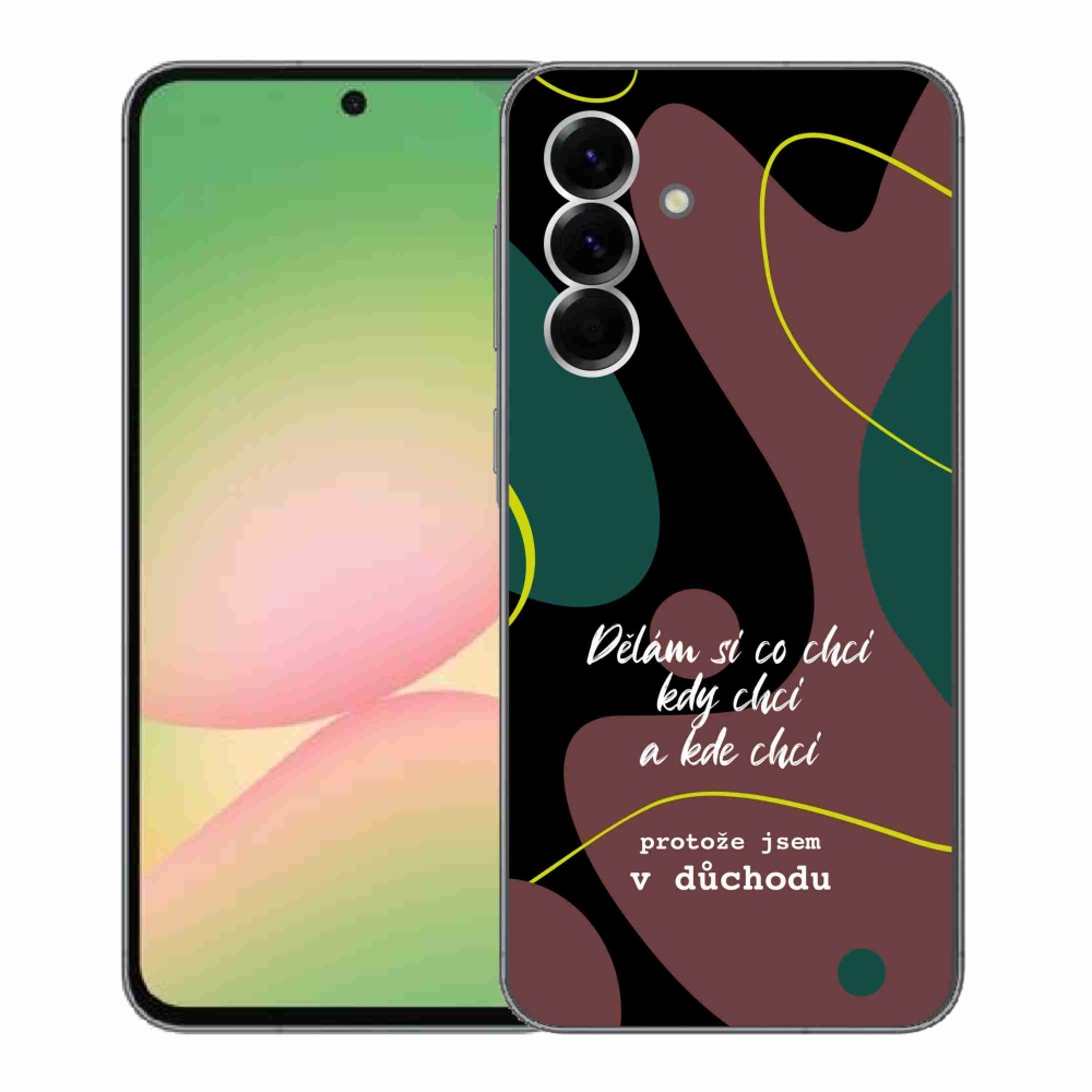 Gél borító mmCase Samsung Galaxy A56 5G - vicces szöveg 10 fekete háttér