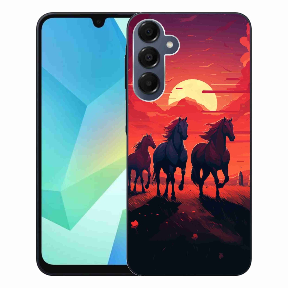 Gél borítás mmCase Samsung Galaxy A16 4G/5G - lovak és naplemente