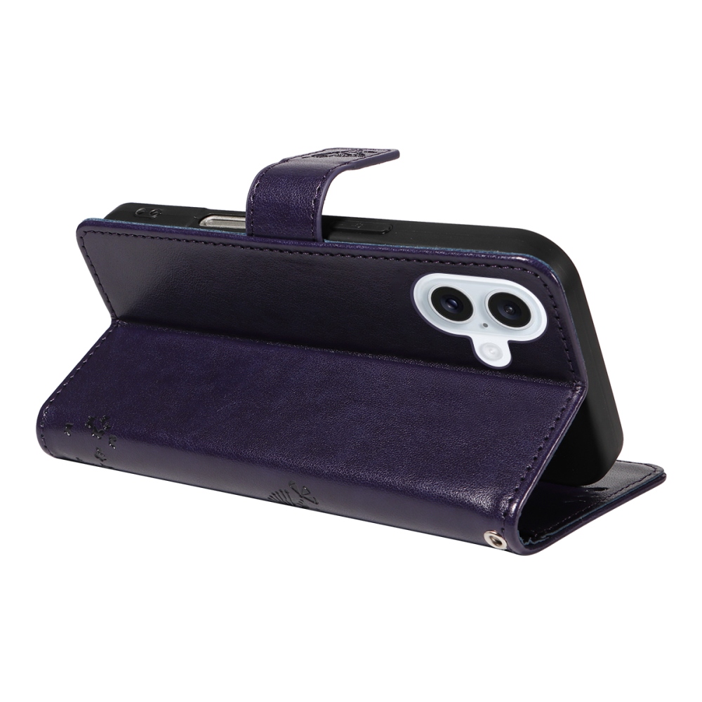 Fák könyvtáska iPhone 17-hez - sötétlila