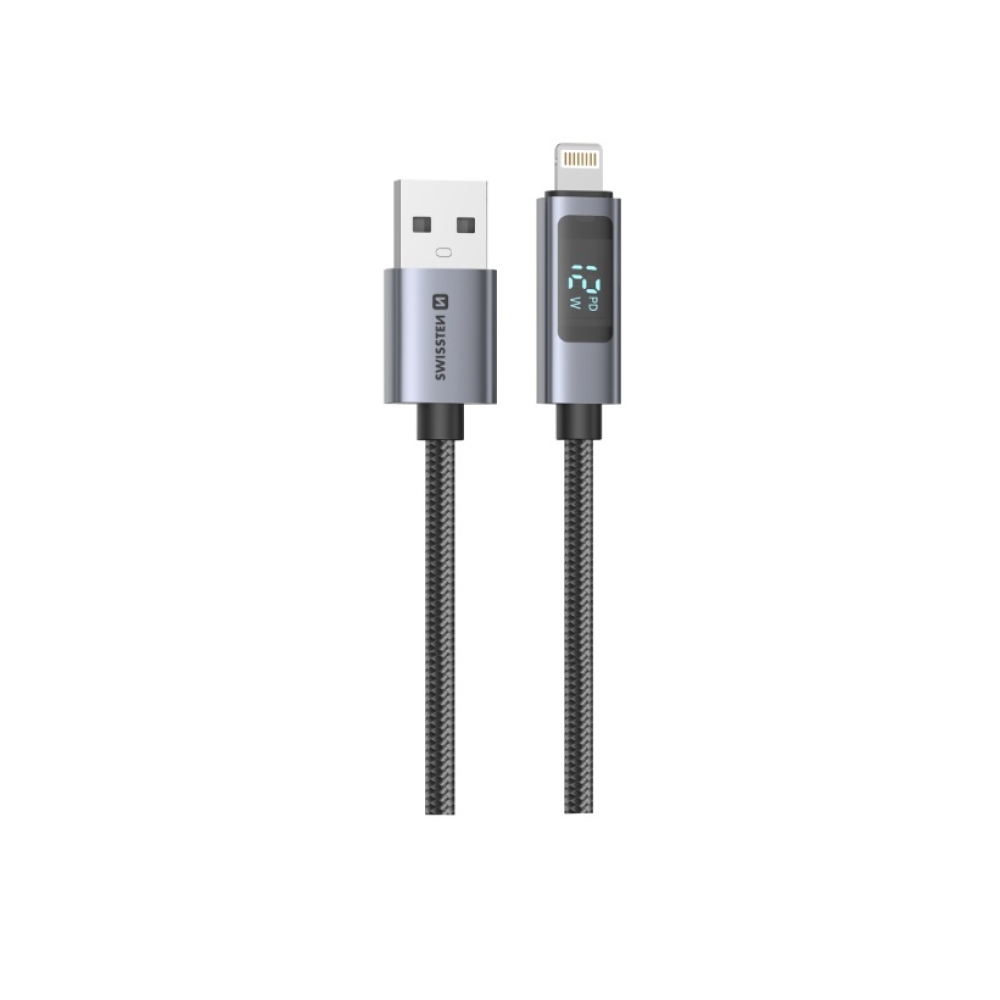 Swissten LCD kábel USB-A / Lightning 1.5m