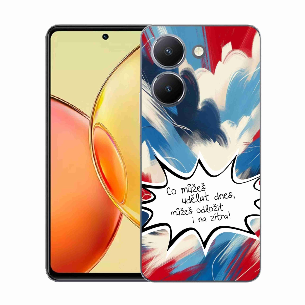 Gél borító mmCase a Vivo Y36-hoz - vicces szöveg 9 fehér háttér