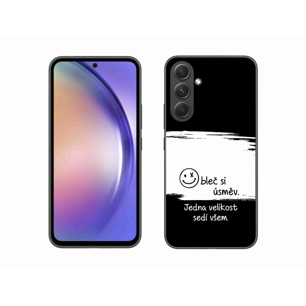 Gél borító mmCase Samsung Galaxy A54 5G - vicces szöveg 8 fekete és fehér háttérrel