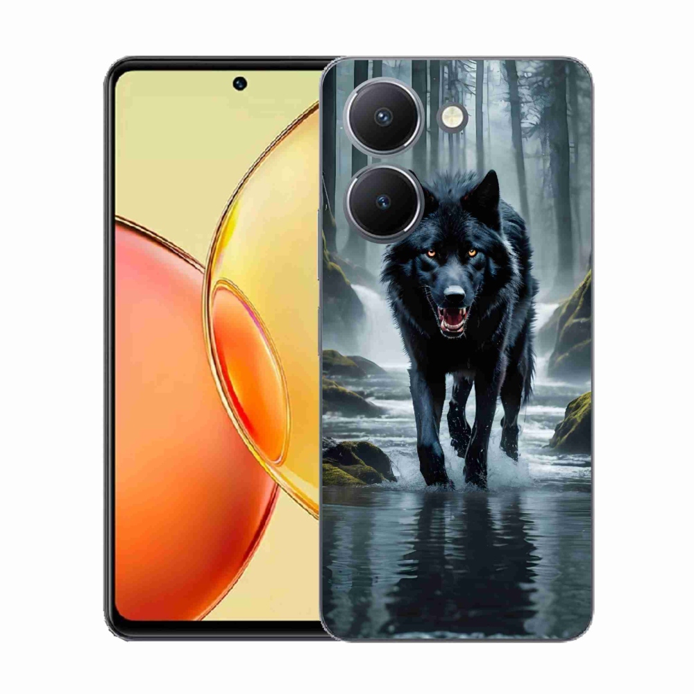 Gél borítás mmCase a Vivo Y36-hoz - fekete farkas