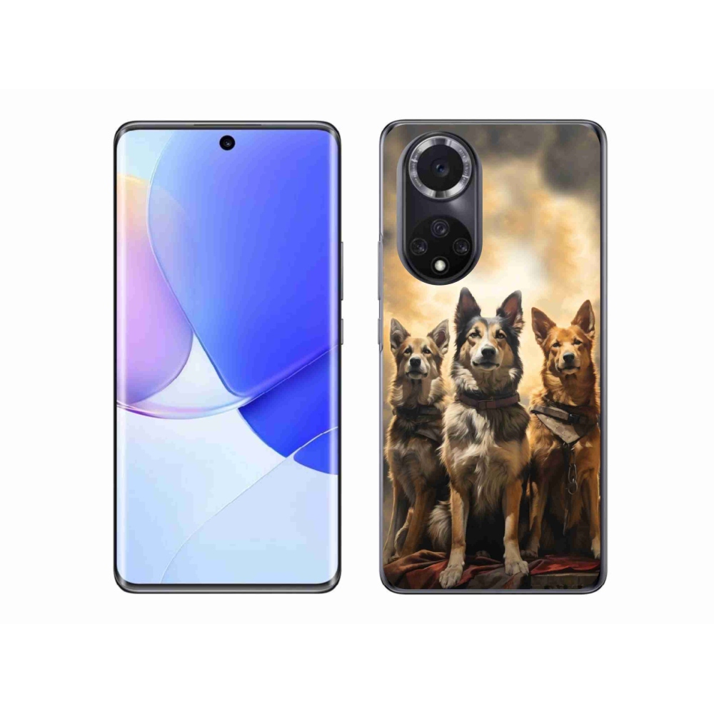 Gél borítás mmCase a Huawei Nova 9-en - három kutya