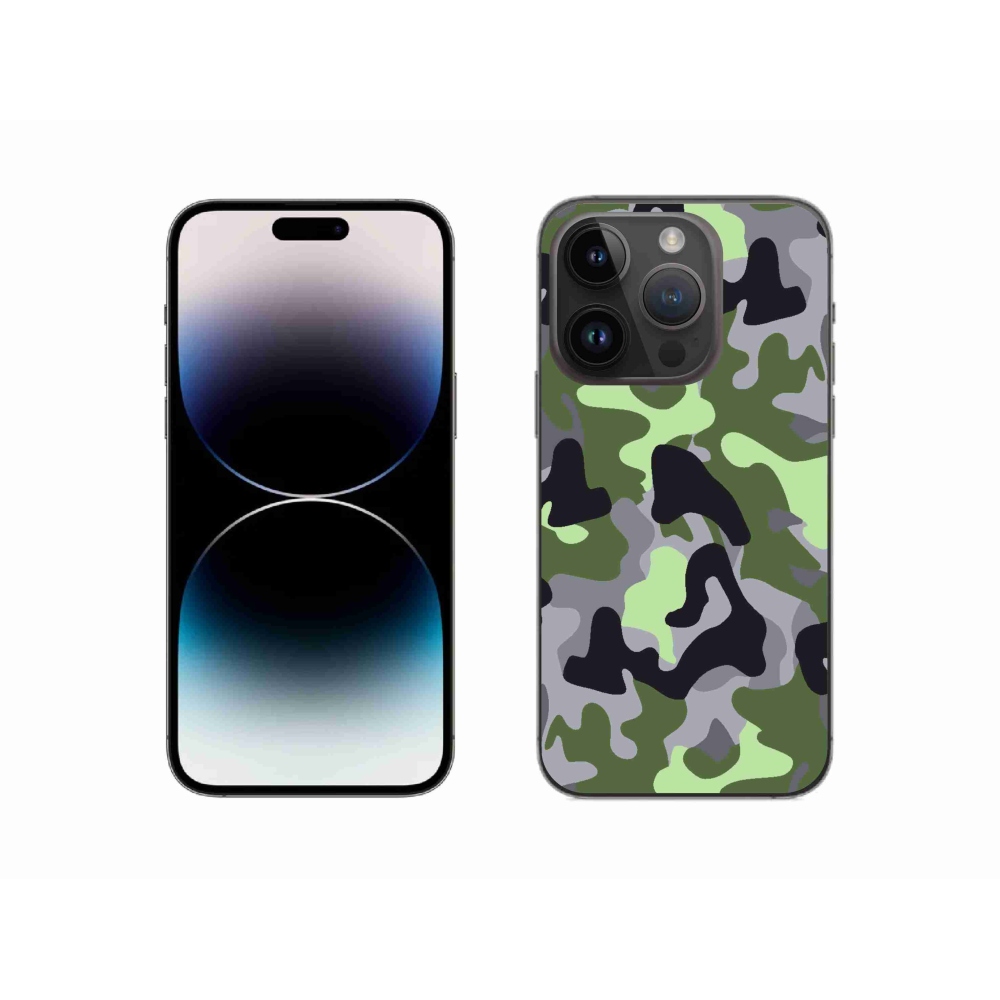 Zselés borítás mmCase iPhone 14 Pro készülékhez - terepszínű minta 7