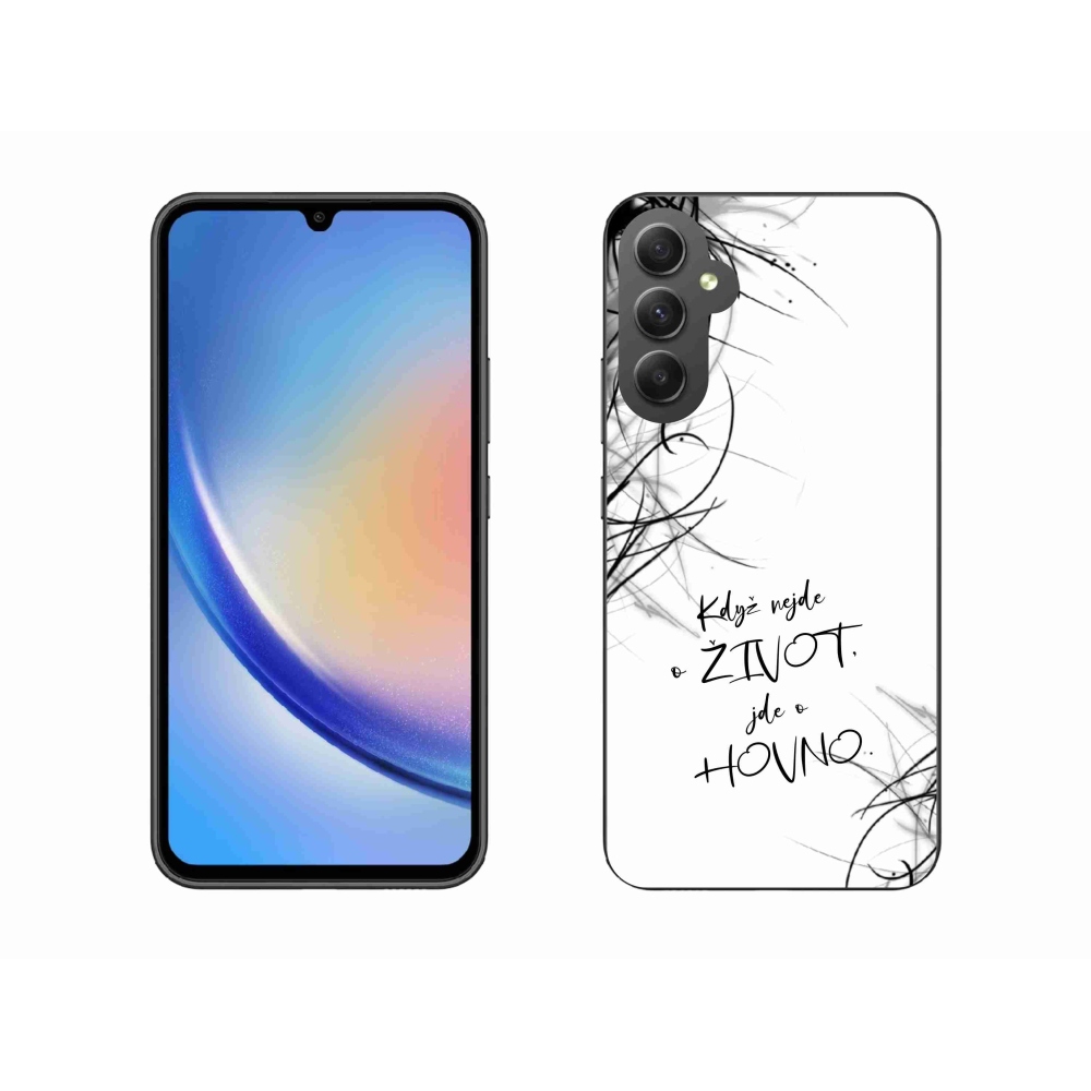 Gél borító mmCase Samsung Galaxy A34 5G - vicces szöveg 16 fehér háttér