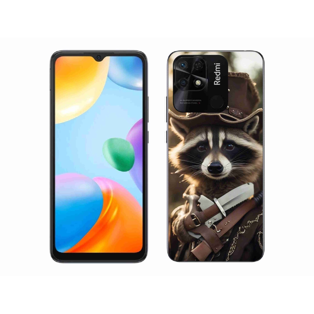 Gél borító mmCase a Xiaomi Redmi 10C-hez - mosómedve egyenruhában