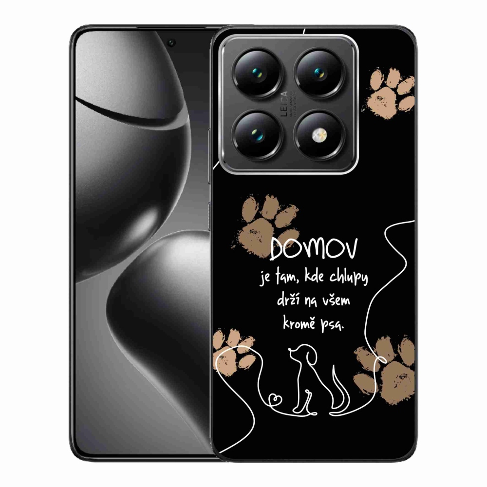 Gél borítás mmCase a Xiaomi 14T Pro számára - kutya motívum fekete háttérrel