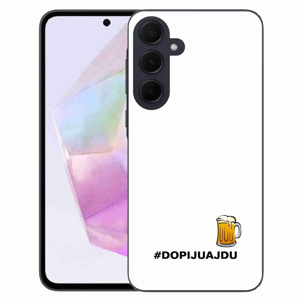 Gél borító mmCase Samsung Galaxy A35 5G - sör motívum 1 fehér háttér