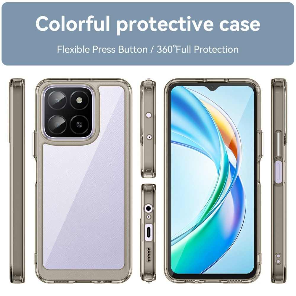 Gél tok fix hátlappal Honor X6b készülékhez - szürke