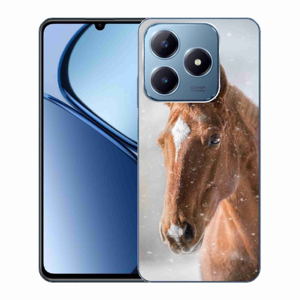 Zselés tok mmCase a Realme C63 készülékhez - barna ló 2