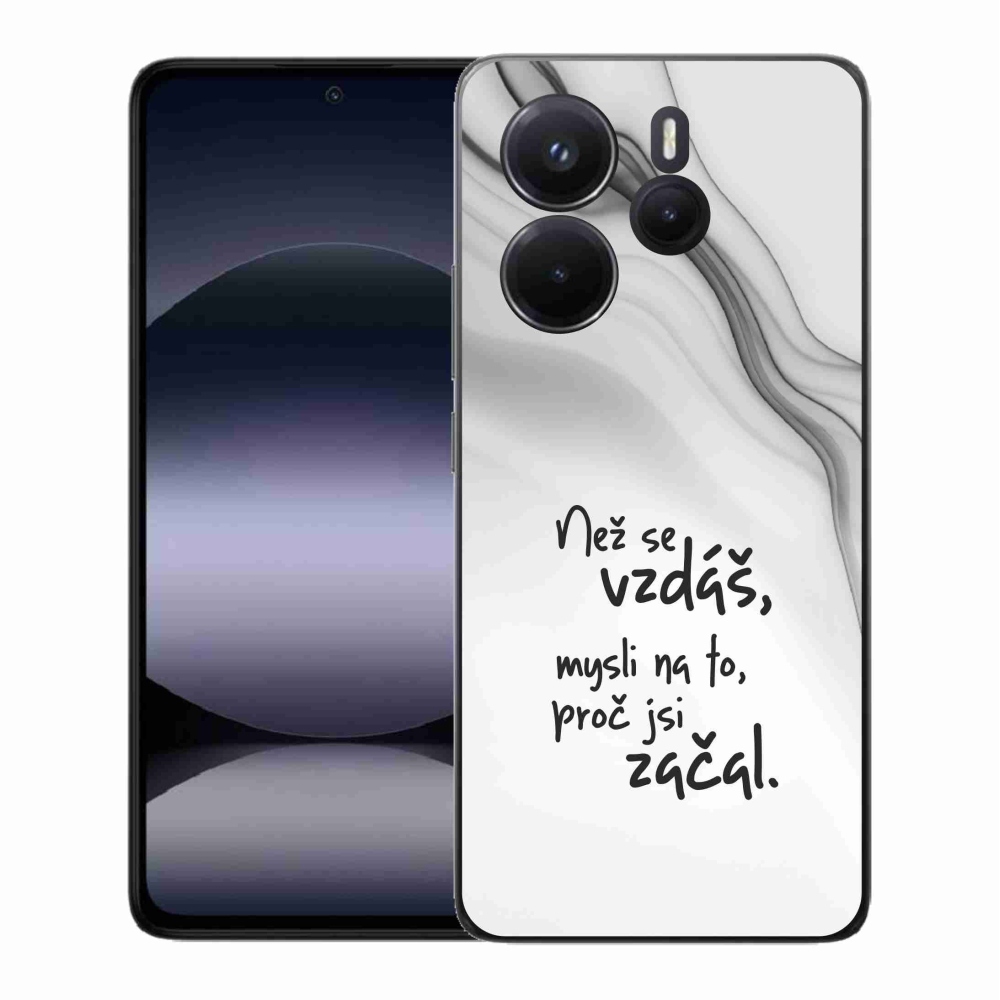 Gél borítás mmCase a Xiaomi Redmi Note 14-hez - idézet 2 fehér háttér