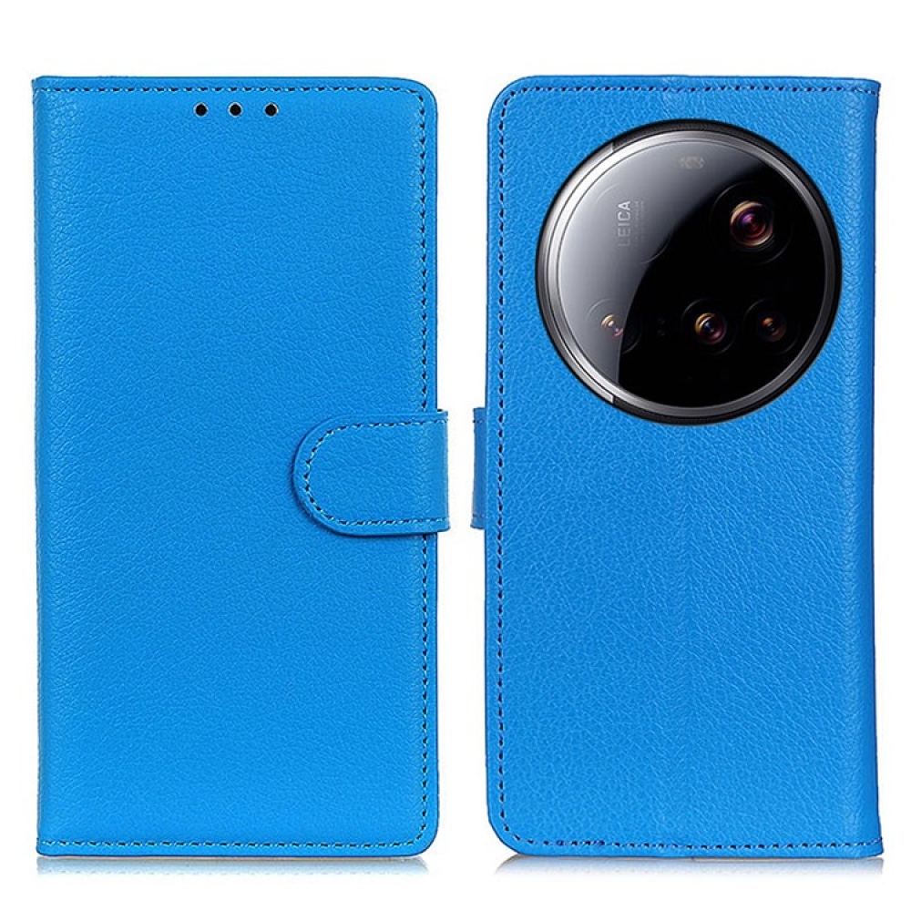 Litchie könyvtáska Xiaomi 15 Ultra - kék