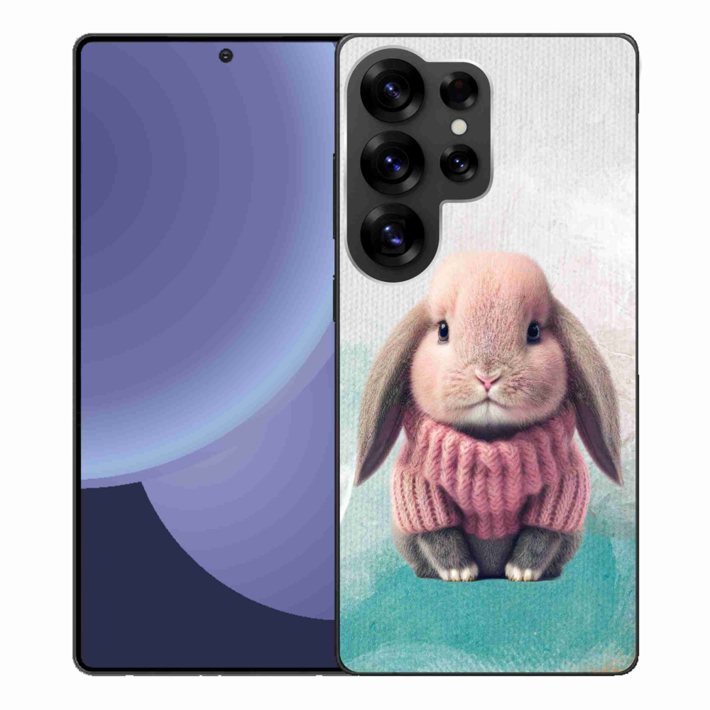 Gél borítás mmCase Samsung Galaxy S25 Ultra - nyúl pulóverben