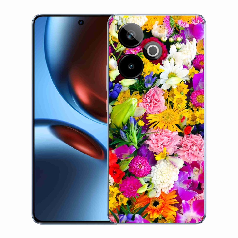 Rugalmas zselés tok mmCase képpel a Realme GT 7 5G/GT 7T 5G számára - virágok 12