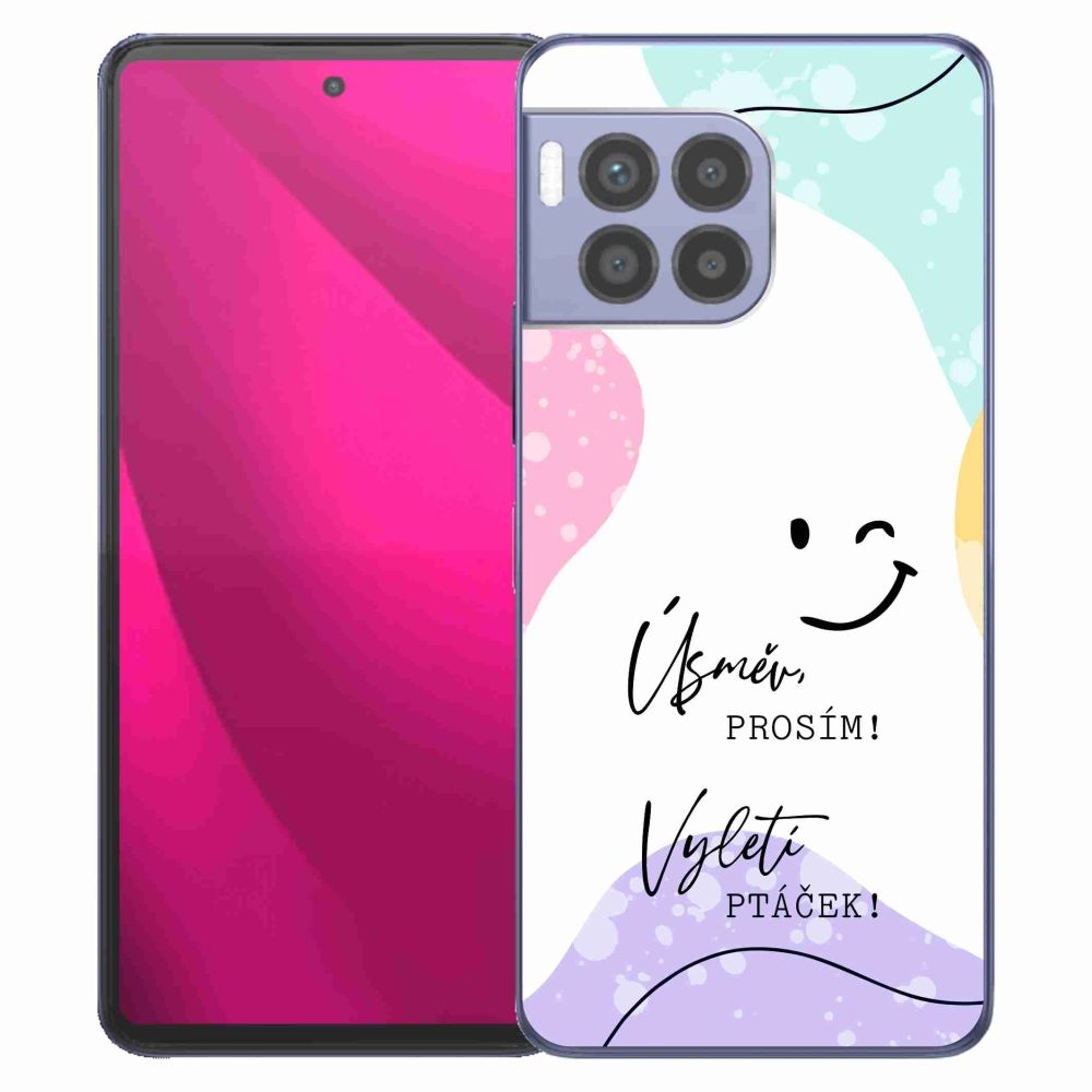 Zselés borító mmCase a T-Mobile T Phone 2 Pro készülékhez - vicces szöveg 4 fehér háttér