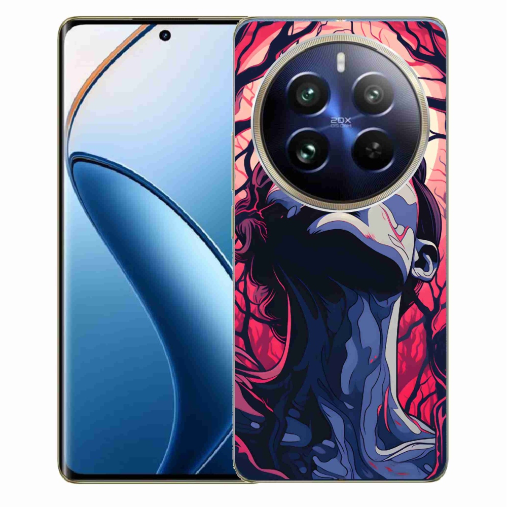 Gél borítás mmCase a Realme 12 Pro 5G/12 Pro+ 5G számára - absztrakt arc