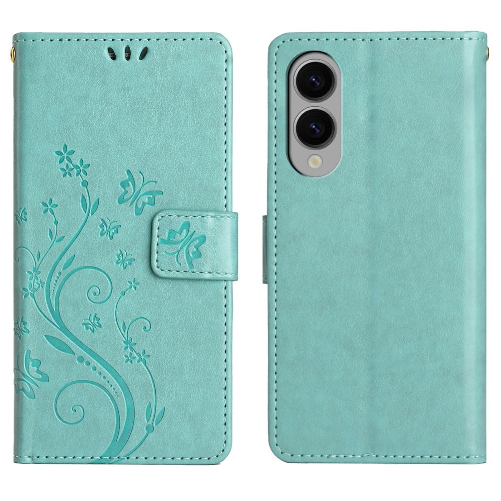 Virágok könyve tok Samsung Galaxy S25 Edge készülékhez - teal - teal