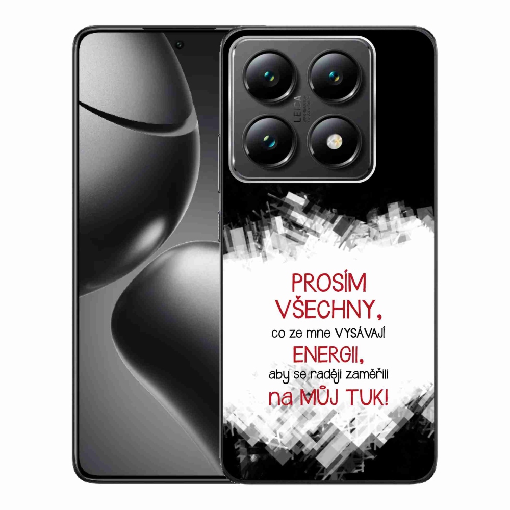 Gél borító mmCase a Xiaomi 14T Pro számára - vicces szöveg 1 piros