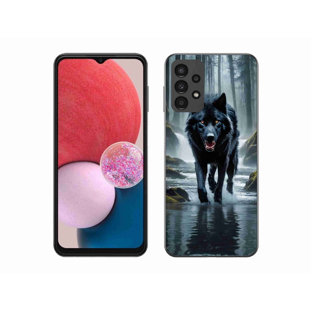 Zselés borítás mmCase Samsung Galaxy A13 4G - fekete farkas