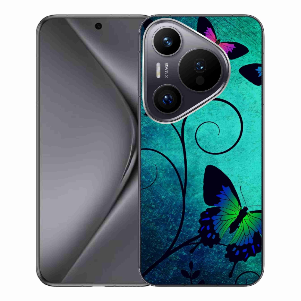 Gél borító mmCase a Huawei Pura 70 Pro számára - színes pillangók