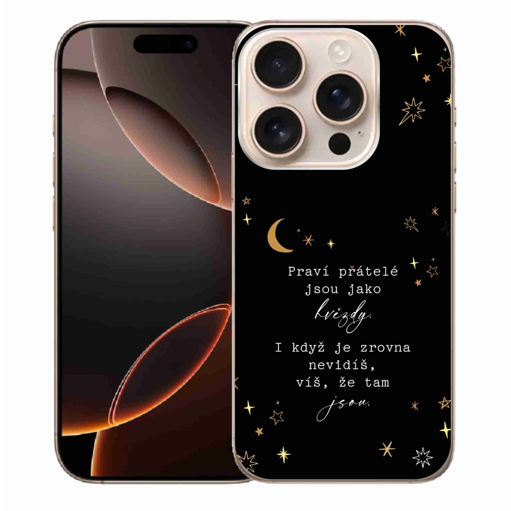 Gél borítás mmCase iPhone 16 Pro Max készülékhez - Idézet 6 fekete háttér