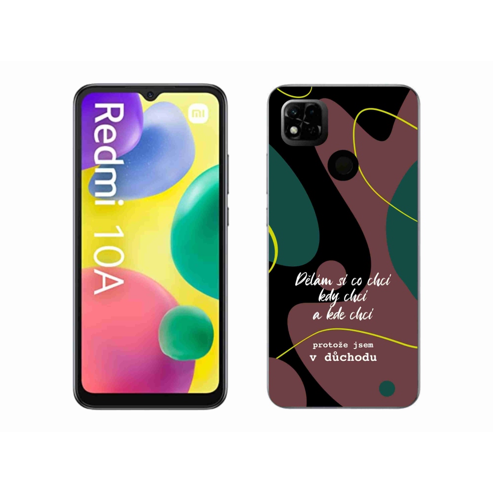Gél borító mmCase a Xiaomi Redmi 10A számára - vicces szöveg 10 fekete háttérrel