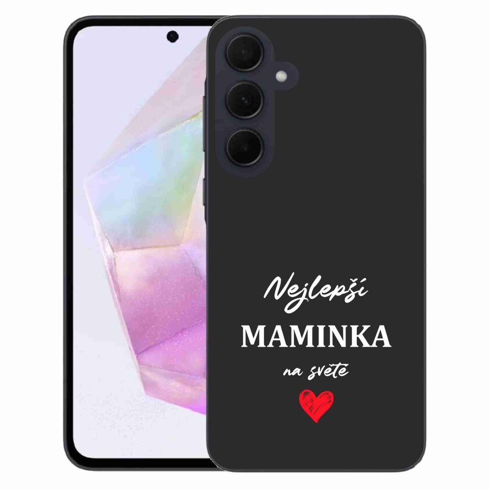 Gél borító mmCase Samsung Galaxy A35 5G - legjobb anya 1 fekete háttér