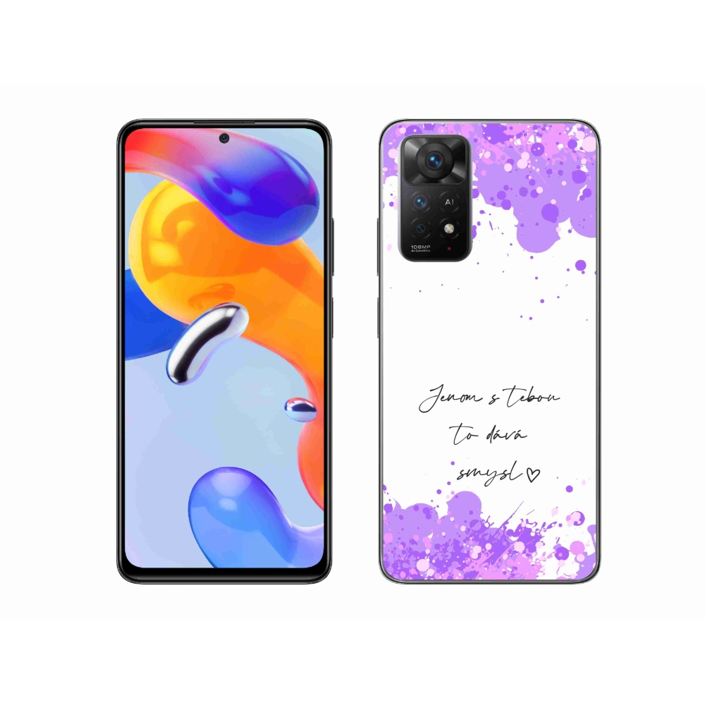 Gél borító mmCase a Xiaomi Redmi Note 11 Pro 4G/5G-hez - szerelmes szöveg fehér háttérrel