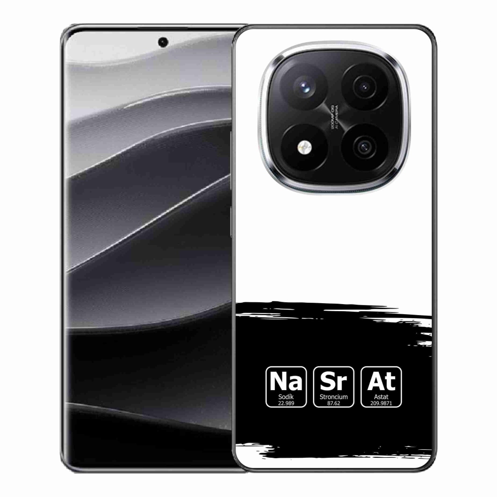 Gél borító mmCase a Xiaomi Redmi Note 14 Pro+ 5G számára - kémiai elemek fekete és fehér háttérrel