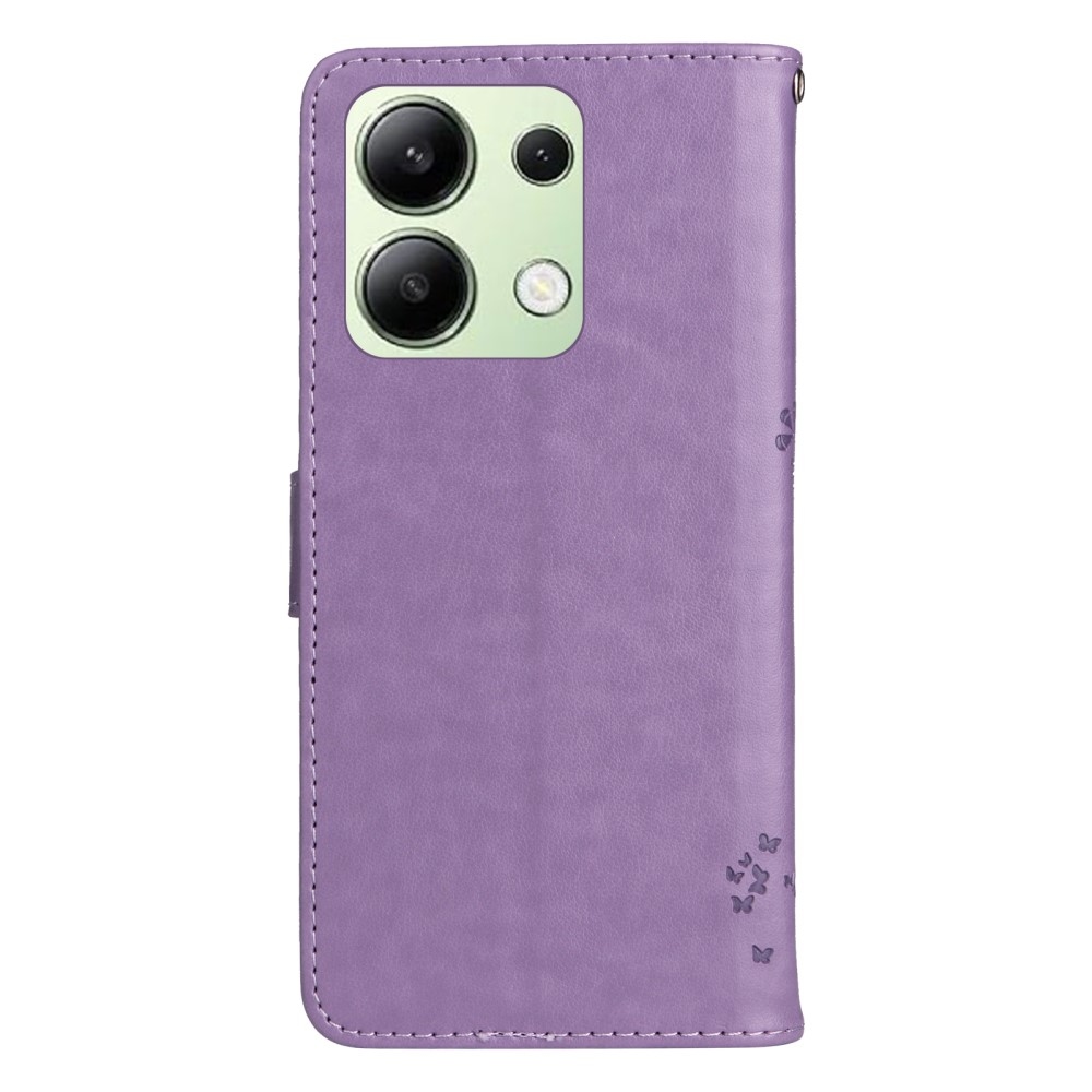 Fák könyv tok Xiaomi Redmi Note 13-hoz - világos lila