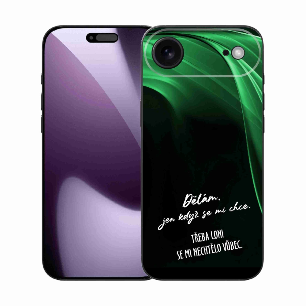 Gél borítás mmCase iPhone 17 Air készülékhez - vicces szöveg 12 fekete háttér