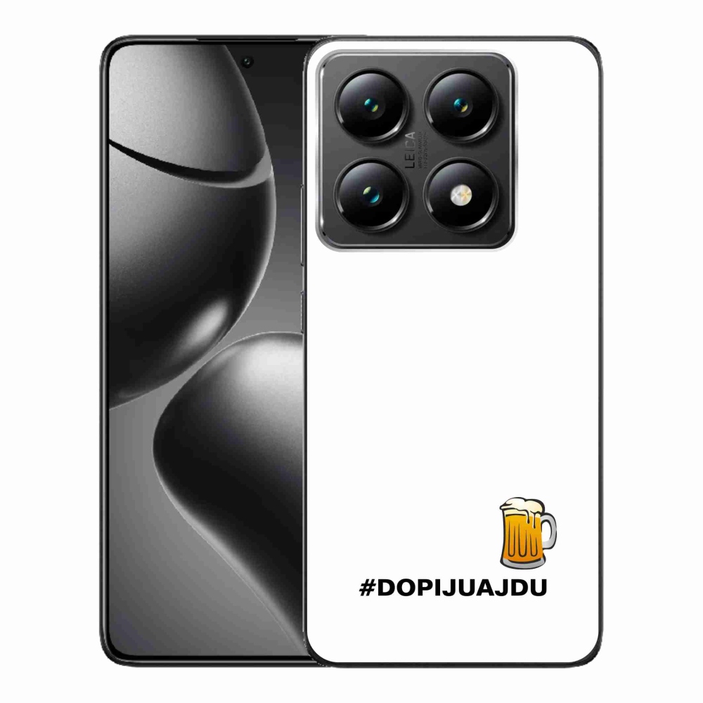 Gél borítás mmCase a Xiaomi 14T Pro számára - sör motívum 1 fehér háttér