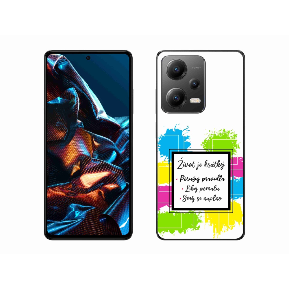 Gél borítás mmCase a Xiaomi Redmi Note 12 Pro 5G számára - Idézet 5 fehér háttér