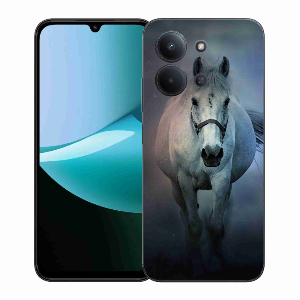 Gél borítás mmCase a Xiaomi Redmi 15C 4G (171mm)/Poco C85 4G (171mm) - futó fehér lóhoz