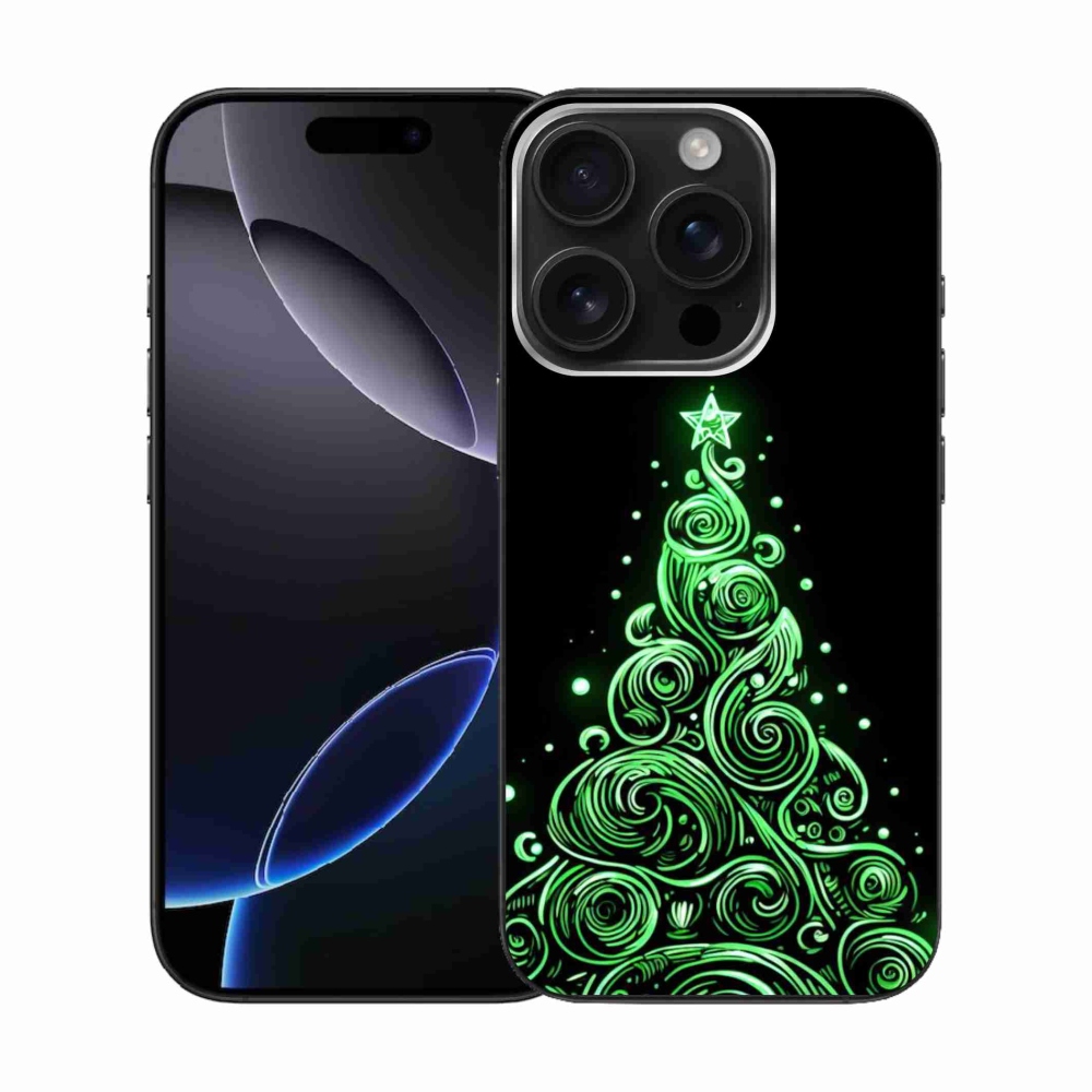 Gél borítás mmCase iPhone 16 Pro készülékhez - neon karácsonyfa 3