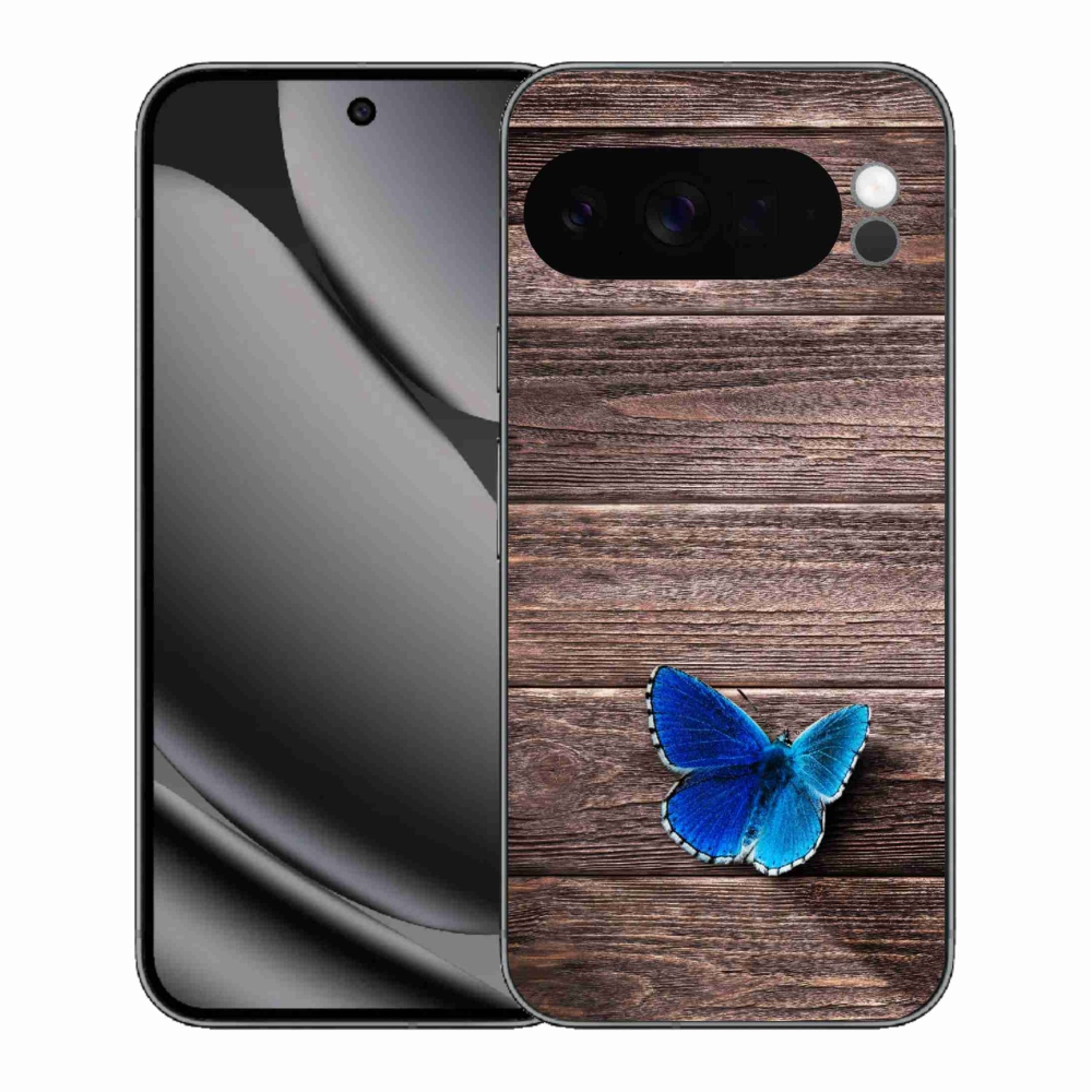 Zselés borítás mmCase a Google Pixel 10 Pro XL-hez - kék pillangó 1