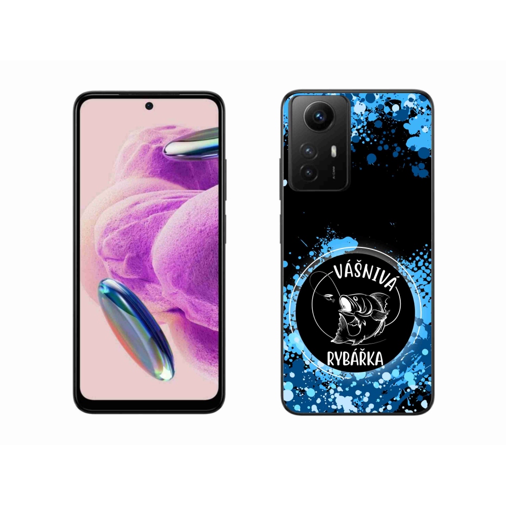 Gél borító mmCase a Xiaomi Redmi Note 12S-hez - szenvedélyes halász fekete háttérrel