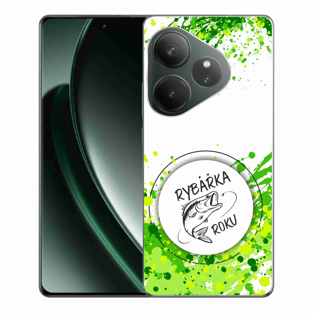 Gél borítás mmCase a Realme GT 6 5G/GT 6T 5G számára - az év halásznője fehér háttérrel