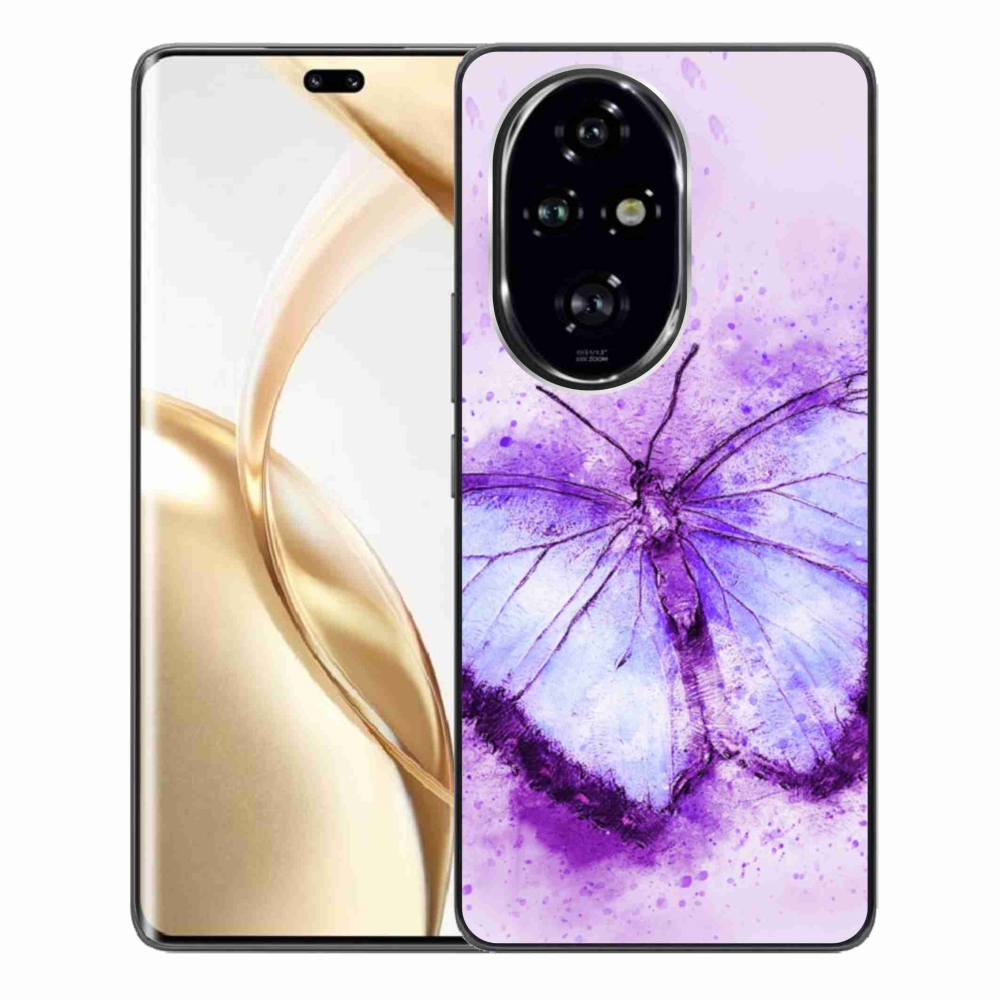 Zselés borítás mmCase a Honor 200 Pro 5G készülékhez - lila pillangó
