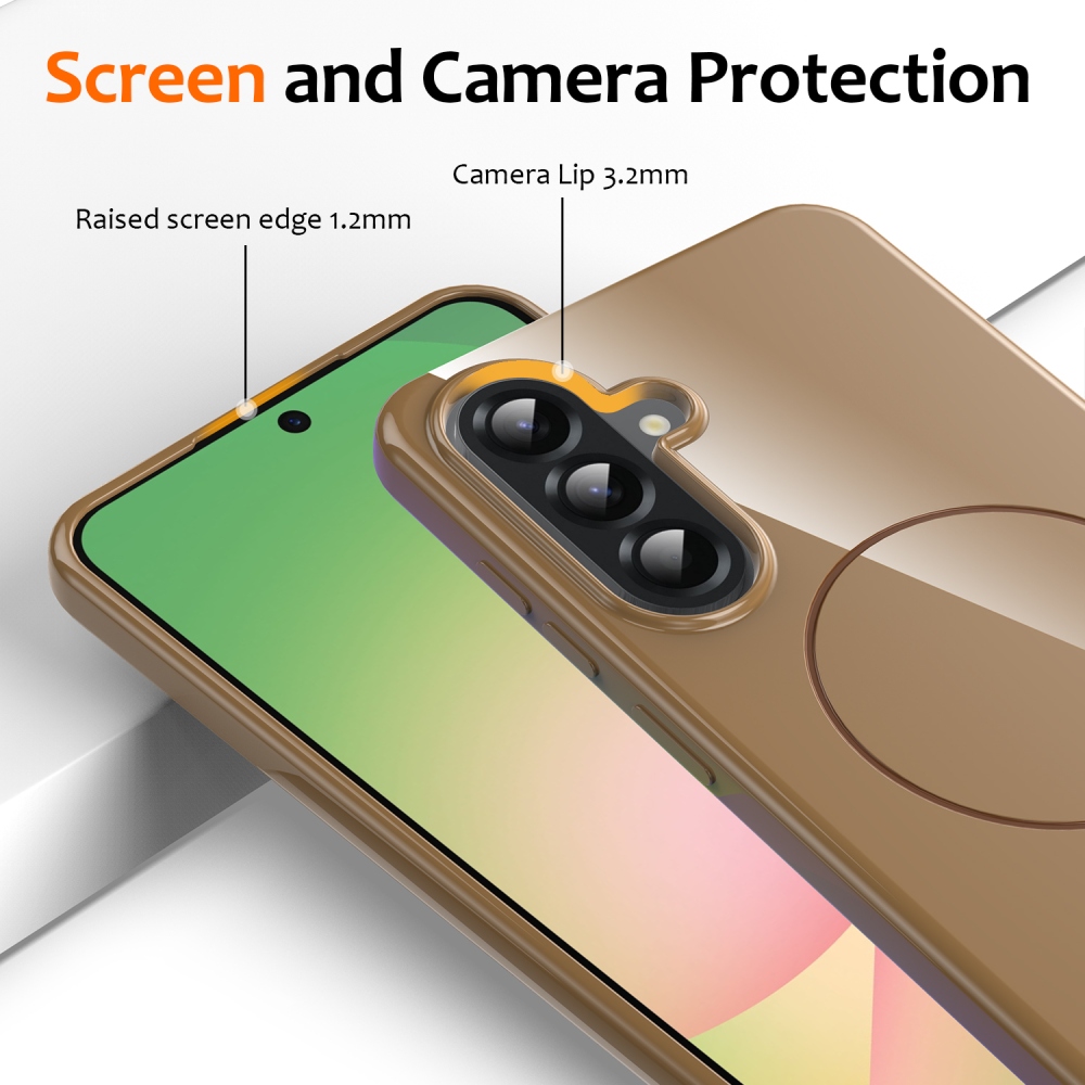 MagSafe zselés tok Samsung Galaxy A17 4G/5G készülékhez - arany színű