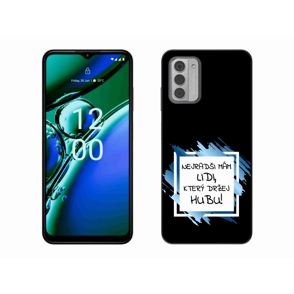 Gél borító mmCase a Nokia G42 készülékhez - vicces szöveg 7 fehér és fekete háttérrel