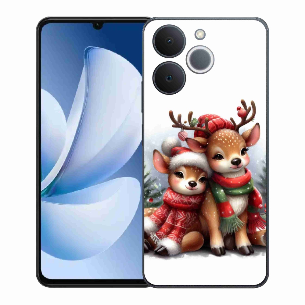 Zselés borítás mmCase a Realme Note 70T számára - karácsonyi rénszarvas