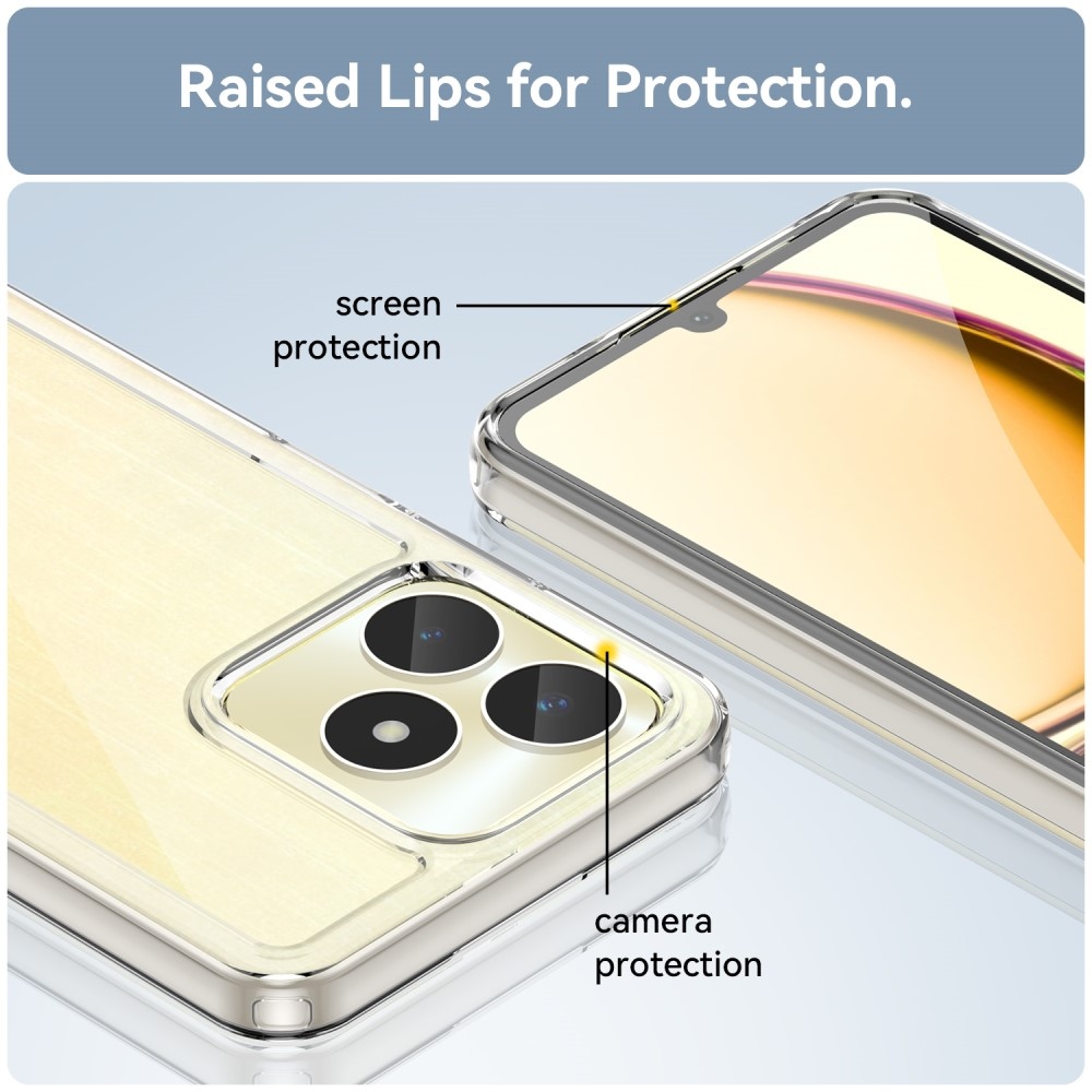 Gél tok fix hátlappal a Realme C51/C53 készülékhez - átlátszó