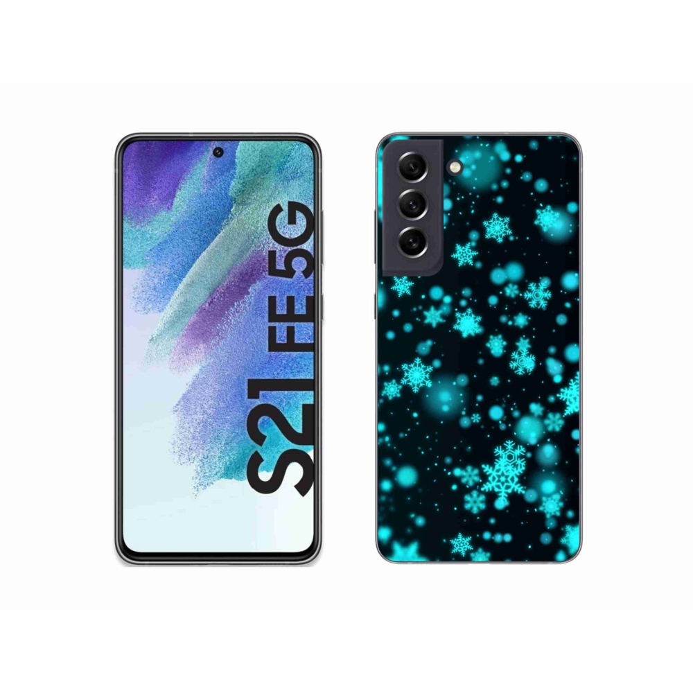 Gél védőhuzat mmCase Samsung Galaxy S21 FE 5G - hópelyhek 1